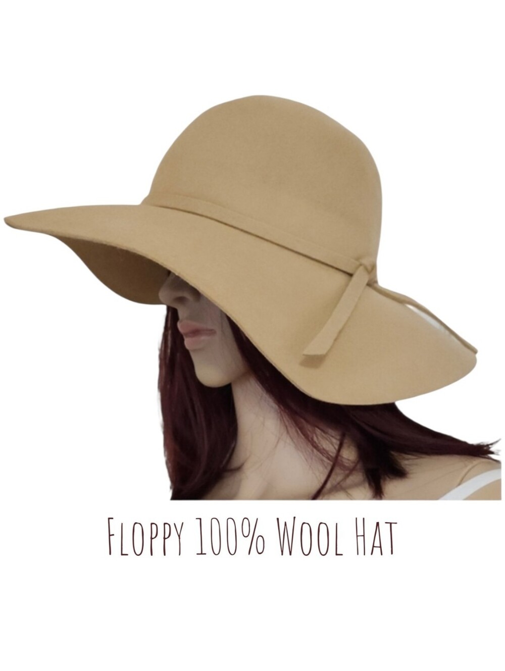 Women's 100% Wool Felt Hat Mult Seasonal Wear Neutral tan Classic Western O/S